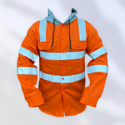 BENNETT INDUSTRIES Hooded Cotton Drill Shirt