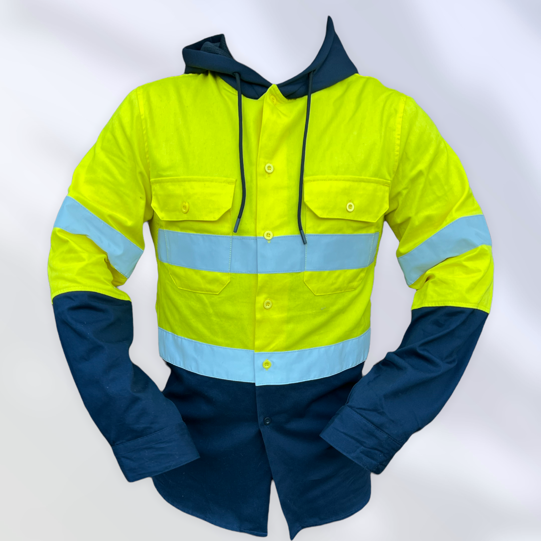 BENNETT INDUSTRIES Hooded Cotton Drill Shirt